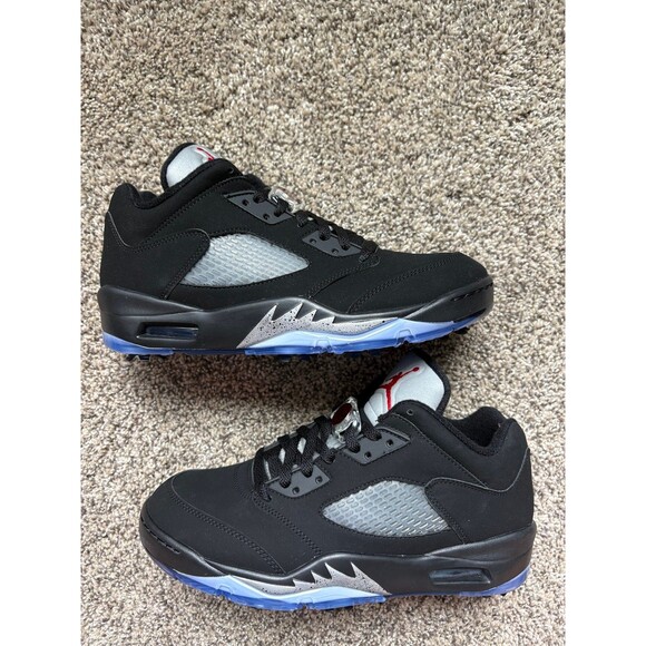 Nike Air Jordan 5 Low Golf Black Metallic Size 8.5 Men's - Picture 1 of 9